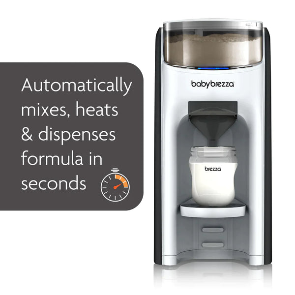 Baby Brezza mixes formula before warming 