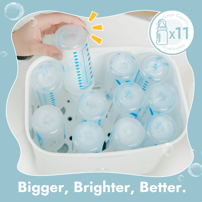 Papablic Steam Sterlizer and Dryer accommodates 11 bottles